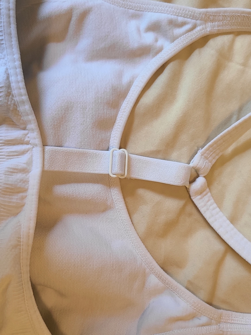 Athleta White Seamless Ribbed Racerback Tank - Picture 7 of 8